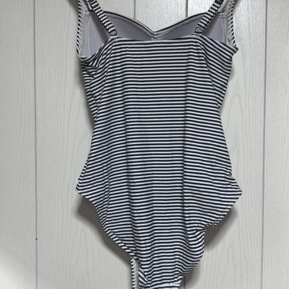 NIPTUCK Tummy Control Swimsuit Classic Nautical Navy & White Striped One-Piece - Picture 3 of 9